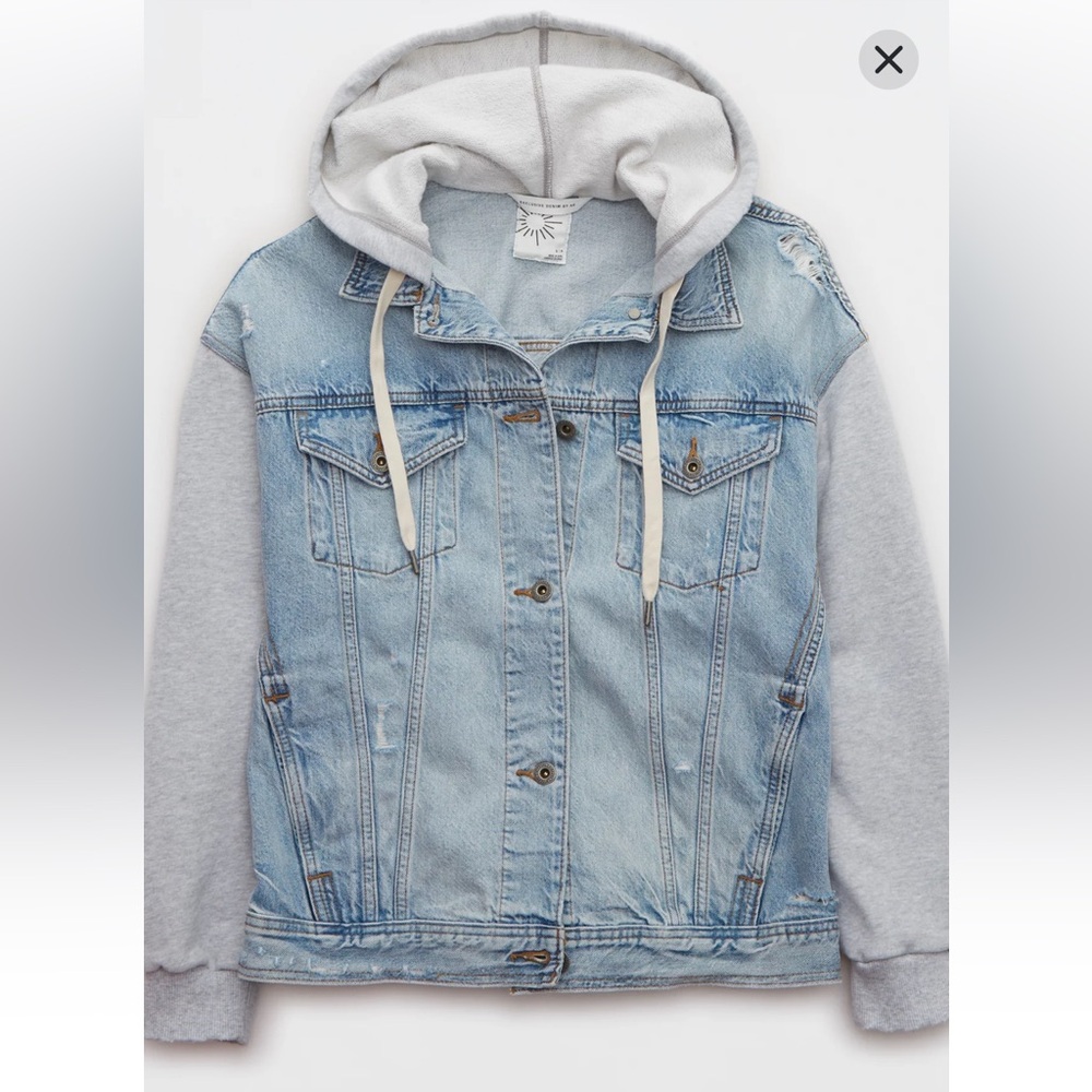 OFFLINE by Aerie Hooded Denim Jacket